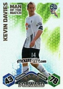 Sticker Kevin Davies - English Premier League 2009-2010. Match Attax n. 375 - Topps