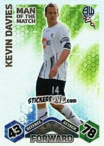 Cromo Kevin Davies - English Premier League 2009-2010. Match Attax - Topps