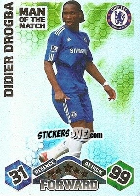 Sticker Didier Drogba - English Premier League 2009-2010. Match Attax n. 382 - Topps