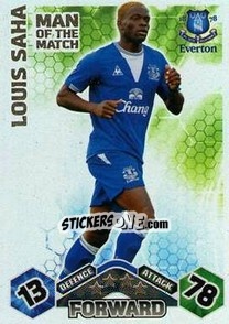 Sticker Louis Saha - English Premier League 2009-2010. Match Attax n. 385 - Topps