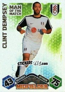 Sticker Clint Dempsey - English Premier League 2009-2010. Match Attax n. 386 - Topps