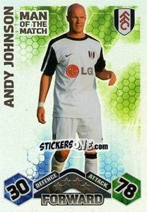 Figurina Andrew Johnson - English Premier League 2009-2010. Match Attax - Topps