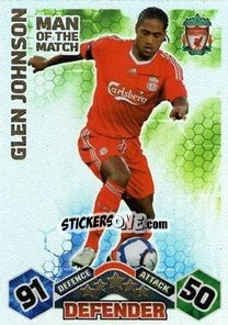 Sticker Glen Johnson - English Premier League 2009-2010. Match Attax n. 392 - Topps