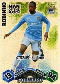 Sticker Robinho - English Premier League 2009-2010. Match Attax n. 397 - Topps