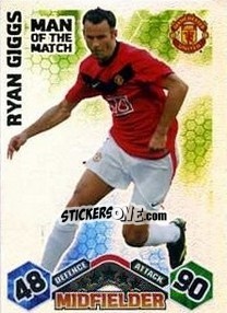 Sticker Ryan Giggs - English Premier League 2009-2010. Match Attax - Topps