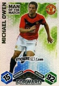 Sticker Michael Owen - English Premier League 2009-2010. Match Attax - Topps