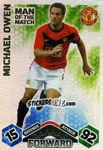 Sticker Michael Owen - English Premier League 2009-2010. Match Attax n. 400 - Topps
