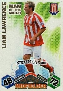 Sticker Liam Lawrence - English Premier League 2009-2010. Match Attax n. 405 - Topps
