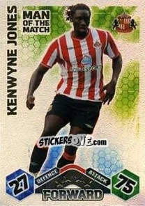 Sticker Kenwyne Jones - English Premier League 2009-2010. Match Attax - Topps
