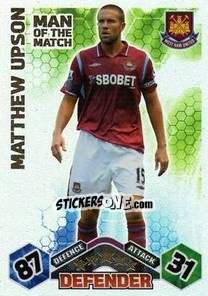 Sticker Matthew Upson - English Premier League 2009-2010. Match Attax - Topps