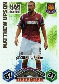 Sticker Matthew Upson - English Premier League 2009-2010. Match Attax n. 413 - Topps