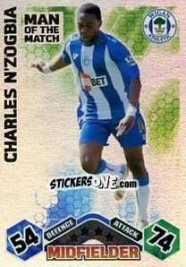 Sticker Charles N’Zogbia - English Premier League 2009-2010. Match Attax n. 417 - Topps