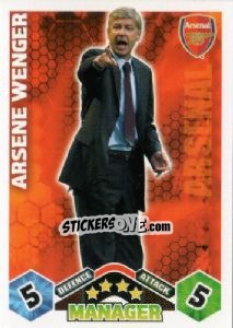 Sticker Arsene Wenger - English Premier League 2009-2010. Match Attax n. 422 - Topps