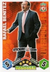 Sticker Rafael Benitez - English Premier League 2009-2010. Match Attax n. 432 - Topps