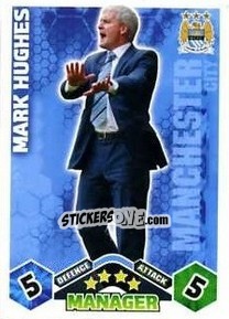 Sticker Mark Hughes - English Premier League 2009-2010. Match Attax n. 433 - Topps