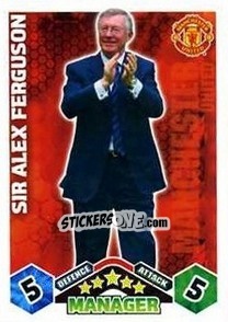 Sticker Sir Alex Ferguson - English Premier League 2009-2010. Match Attax n. 434 - Topps