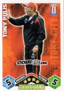 Sticker Tony Pulis - English Premier League 2009-2010. Match Attax n. 436 - Topps