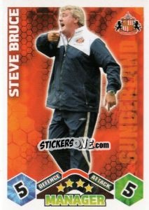 Figurina Steve Bruce - English Premier League 2009-2010. Match Attax n. 437 - Topps