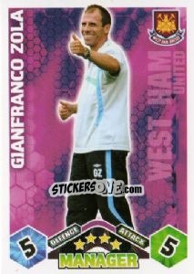 Sticker Gianfranco Zola - English Premier League 2009-2010. Match Attax - Topps