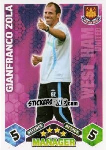 Sticker Gianfranco Zola - English Premier League 2009-2010. Match Attax n. 439 - Topps