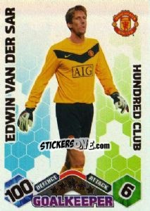 Sticker Edwin van der Sar - English Premier League 2009-2010. Match Attax n. 442 - Topps