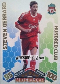 Sticker Steven Gerrard - English Premier League 2009-2010. Match Attax n. 444 - Topps