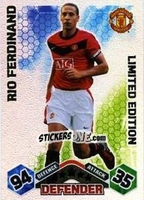 Figurina Rio Ferdinand - English Premier League 2009-2010. Match Attax - Topps