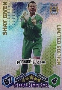 Sticker Shay Given - English Premier League 2009-2010. Match Attax n. LE5 - Topps