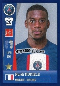 Sticker Nordi Mukiele - FOOT 2022-2023 n. 331 - Panini