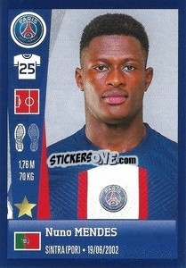 Sticker Nuno Mendes - FOOT 2022-2023 n. 330 - Panini
