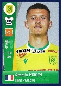 Figurina Quentin Merlin - FOOT 2022-2023 n. 294 - Panini