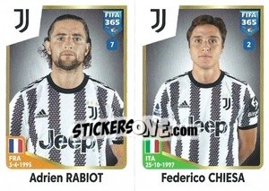 Sticker Adrien Rabiot / Federico Chiesa - FIFA 365: 2022-2023 n. 320 - Panini