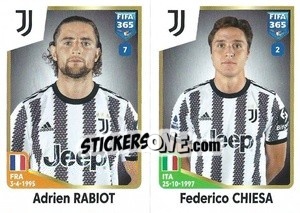 Figurina Adrien Rabiot / Federico Chiesa - FIFA 365: 2022-2023 - Panini