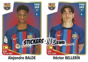 Sticker Alejandro Balde / Héctor Bellerín - FIFA 365: 2022-2023 - Panini