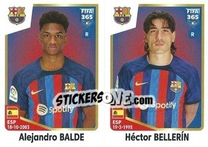 Sticker Alejandro Balde / Héctor Bellerín - FIFA 365: 2022-2023 n. 152 - Panini