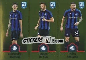 Sticker Alessandro Bastoni / Stefan de Vrij / Milan Škriniar - FIFA 365: 2022-2023 n. 295 - Panini