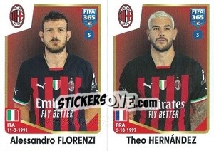 Sticker Alessandro Florenzi / Theo Hernández - FIFA 365: 2022-2023 - Panini