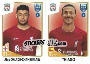 Cromo Alex Oxlade-Chamberlain / Thiago - FIFA 365: 2022-2023 - Panini