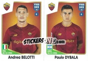 Sticker Andrea Belotti / Paulo Dybala - FIFA 365: 2022-2023 - Panini