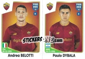 Sticker Andrea Belotti / Paulo Dybala - FIFA 365: 2022-2023 n. 354 - Panini
