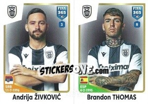 Cromo Andrija Živković / Brandon Thomas - FIFA 365: 2022-2023 - Panini