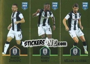 Sticker Andrija Živković / Khaled Narey / Nélson Oliveira - FIFA 365: 2022-2023 - Panini