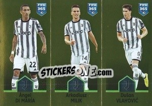 Sticker Ángel Di María / Arkadiusz Milik / Dušan Vlahović - FIFA 365: 2022-2023 n. 321 - Panini