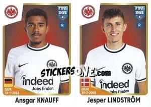 Sticker Ansgar Knauff / Jesper Lindström - FIFA 365: 2022-2023 n. 255 - Panini