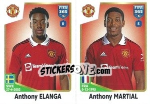 Sticker Anthony Elanga / Anthony Martial - FIFA 365: 2022-2023 - Panini