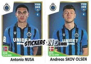 Sticker Antonio Nusa / Andreas Skov Olsen - FIFA 365: 2022-2023 - Panini