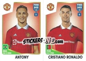 Sticker Antony / Cristiano Ronaldo - FIFA 365: 2022-2023 n. 112 - Panini