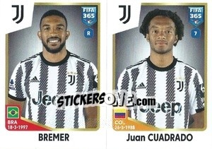 Sticker Bremer / Juan Cuadrado - FIFA 365: 2022-2023 n. 313 - Panini