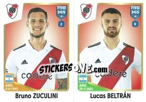 Cromo Bruno Zuculini / Lucas Beltrán - FIFA 365: 2022-2023 - Panini