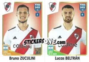 Sticker Bruno Zuculini / Lucas Beltrán - FIFA 365: 2022-2023 n. 18 - Panini